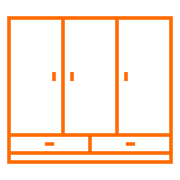 kleiderschrank Kleiderschrank als strichlinie